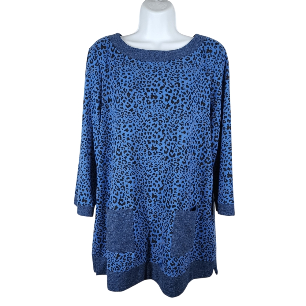 CHICO'S ANIMAL PRINT TUNIC TOP